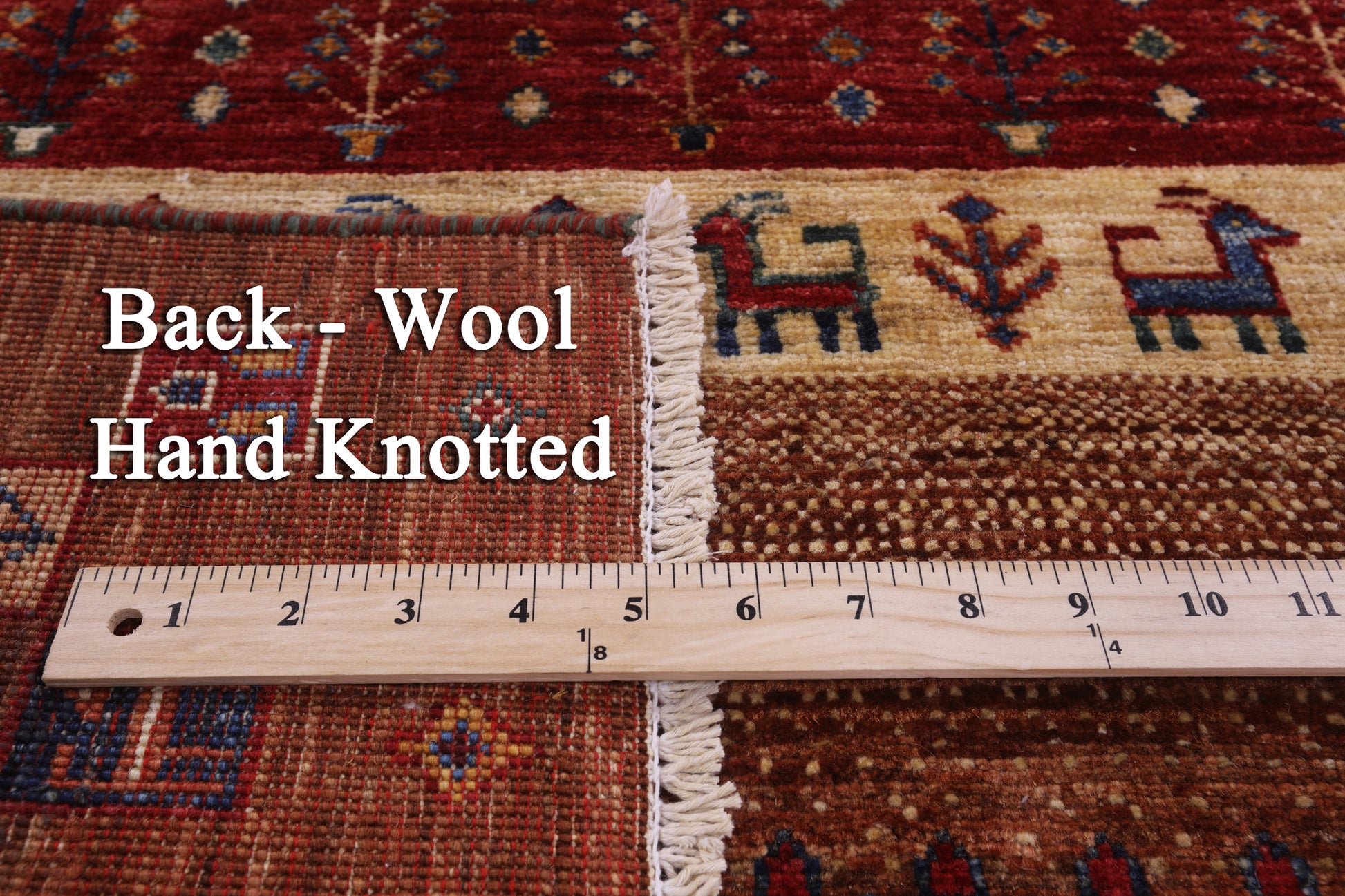 Tribal Persian Gabbeh Hand Knotted Wool Rug - 4' 11" X 6' 6" - Golden Nile