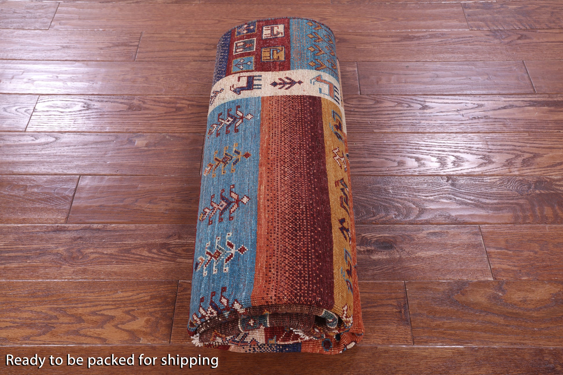Tribal Persian Gabbeh Hand Knotted Wool Rug - 5' 0" X 6' 10" - Golden Nile