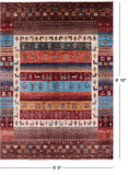 Tribal Persian Gabbeh Hand Knotted Wool Rug - 5' 0" X 6' 10" - Golden Nile