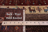 Tribal Persian Gabbeh Hand Knotted Wool Rug - 5' 0" X 6' 10" - Golden Nile