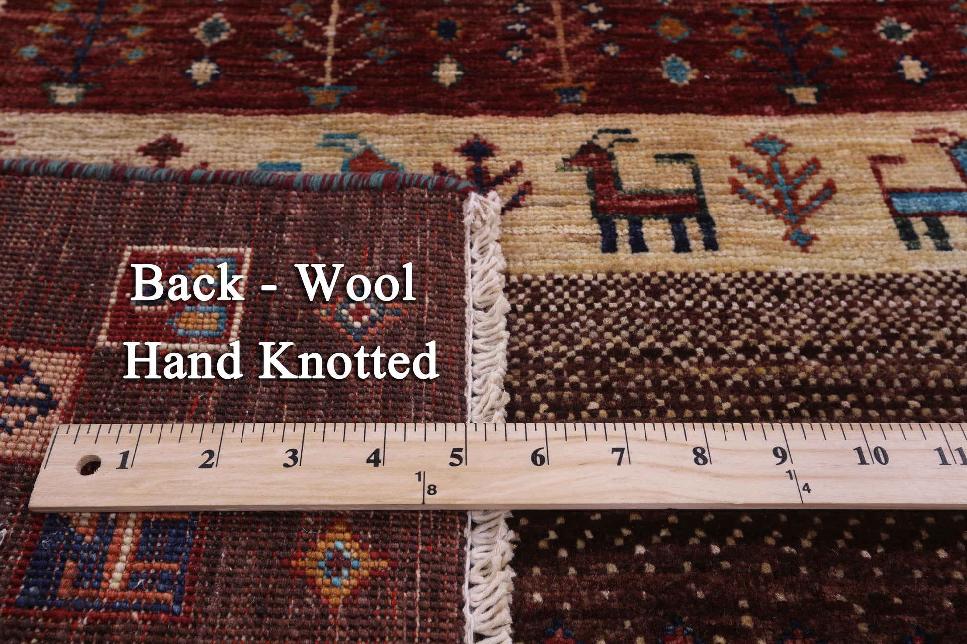 Tribal Persian Gabbeh Hand Knotted Wool Rug - 5' 0" X 6' 10" - Golden Nile