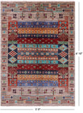 Tribal Persian Gabbeh Hand Knotted Wool Rug - 5' 0" X 6' 10" - Golden Nile