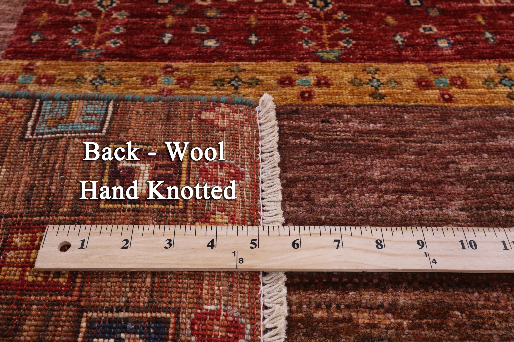 Tribal Persian Gabbeh Handmade Wool Rug - 5' 0" X 6' 11" - Golden Nile