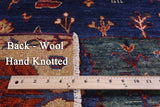 Tribal Persian Gabbeh Hand Knotted Wool Rug - 4' 11" X 7' 8" - Golden Nile