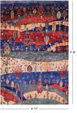 Tribal Persian Gabbeh Hand Knotted Wool Rug - 4' 11" X 7' 8" - Golden Nile
