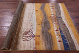 Tribal Persian Gabbeh Hand Knotted Wool Rug - 5' 0" X 6' 7" - Golden Nile