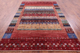 Tribal Persian Gabbeh Hand Knotted Wool Rug - 6' 9" X 9' 10" - Golden Nile