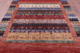 Tribal Persian Gabbeh Hand Knotted Wool Rug - 6' 9" X 9' 10" - Golden Nile