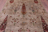Tribal Persian Gabbeh Handmade Wool Rug - 6' 9" X 9' 10" - Golden Nile
