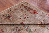 Tribal Persian Gabbeh Handmade Wool Rug - 6' 9" X 9' 10" - Golden Nile