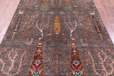Tribal Persian Gabbeh Hand Knotted Wool Rug - 5' 8" X 7' 11" - Golden Nile
