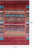 Tribal Persian Gabbeh Handmade Wool Rug - 6' 8" X 9' 9" - Golden Nile