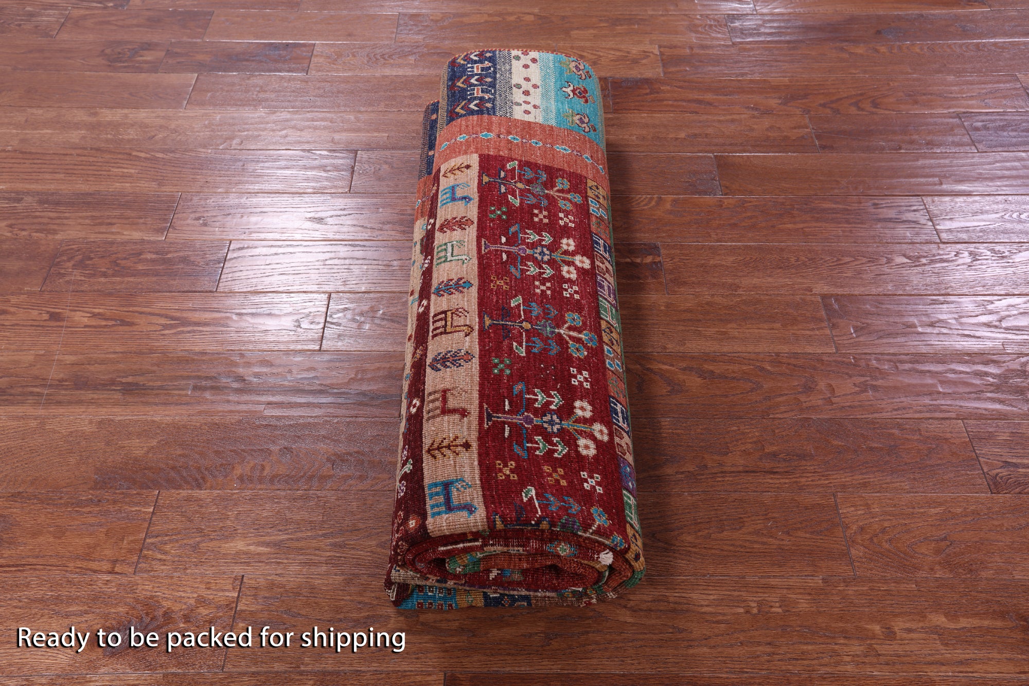 Tribal Persian Gabbeh Handmade Wool Rug - 6' 8" X 9' 9" - Golden Nile