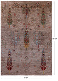 Tribal Persian Gabbeh Hand Knotted Wool Rug - 6' 9" X 9' 10" - Golden Nile