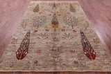 Tribal Persian Gabbeh Hand Knotted Wool Rug - 6' 9" X 9' 10" - Golden Nile