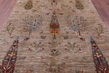 Tribal Persian Gabbeh Hand Knotted Wool Rug - 6' 9" X 9' 10" - Golden Nile