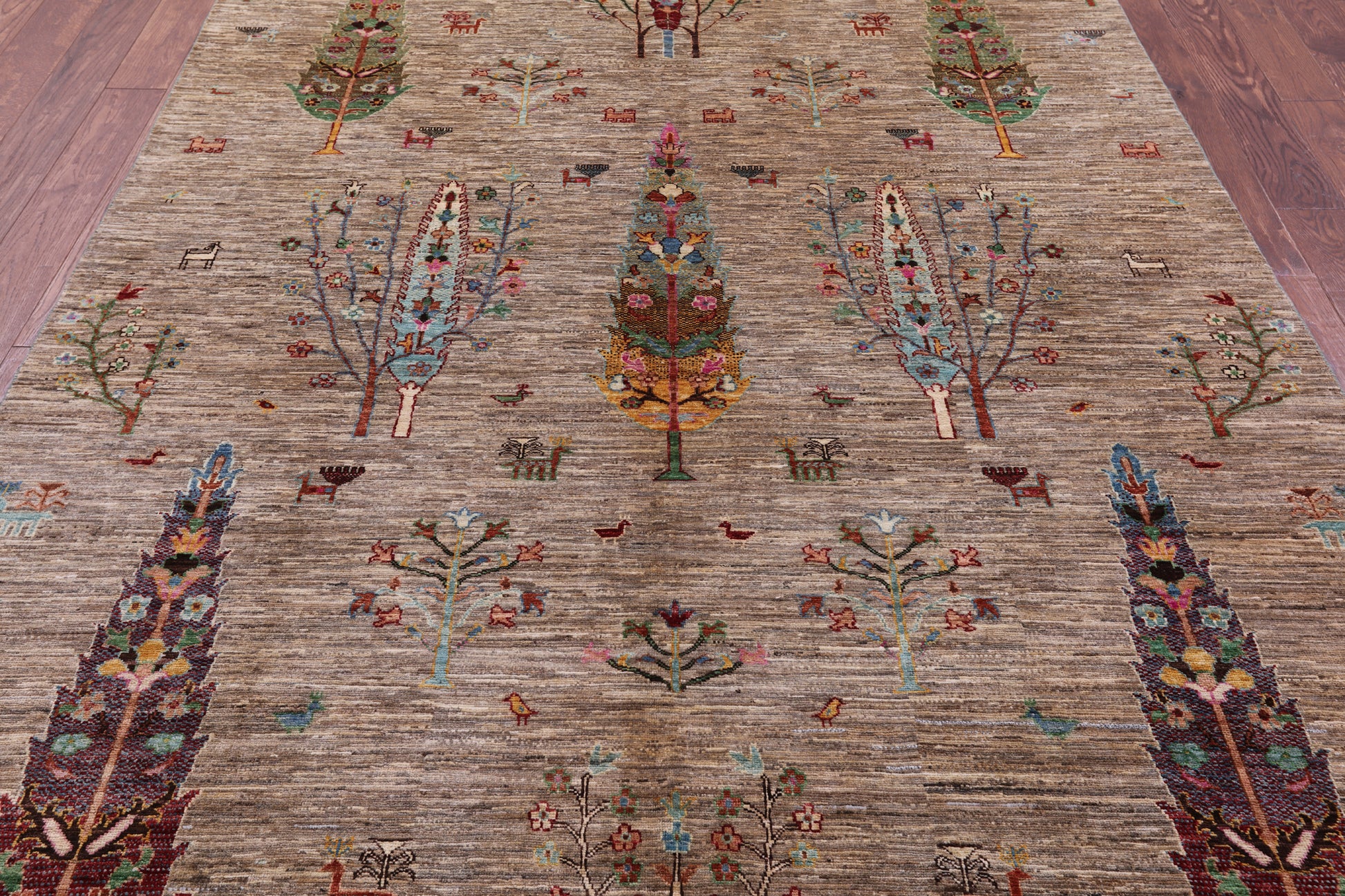 Tribal Persian Gabbeh Hand Knotted Wool Rug - 6' 9" X 9' 10" - Golden Nile