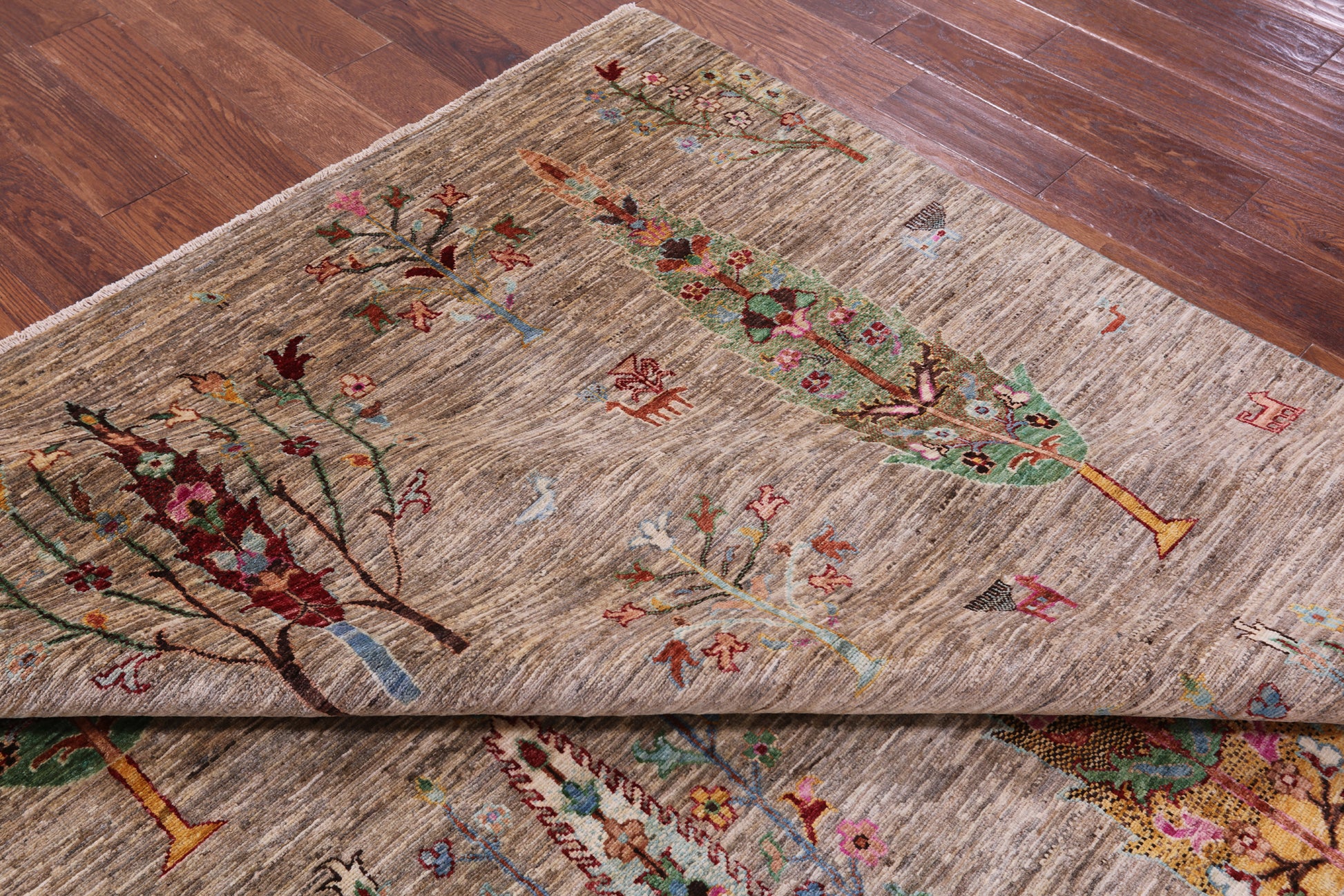 Tribal Persian Gabbeh Hand Knotted Wool Rug - 6' 9" X 9' 10" - Golden Nile