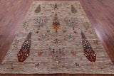 Tribal Persian Gabbeh Hand Knotted Wool Rug - 6' 9" X 9' 10" - Golden Nile