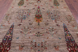 Tribal Persian Gabbeh Hand Knotted Wool Rug - 6' 9" X 9' 10" - Golden Nile