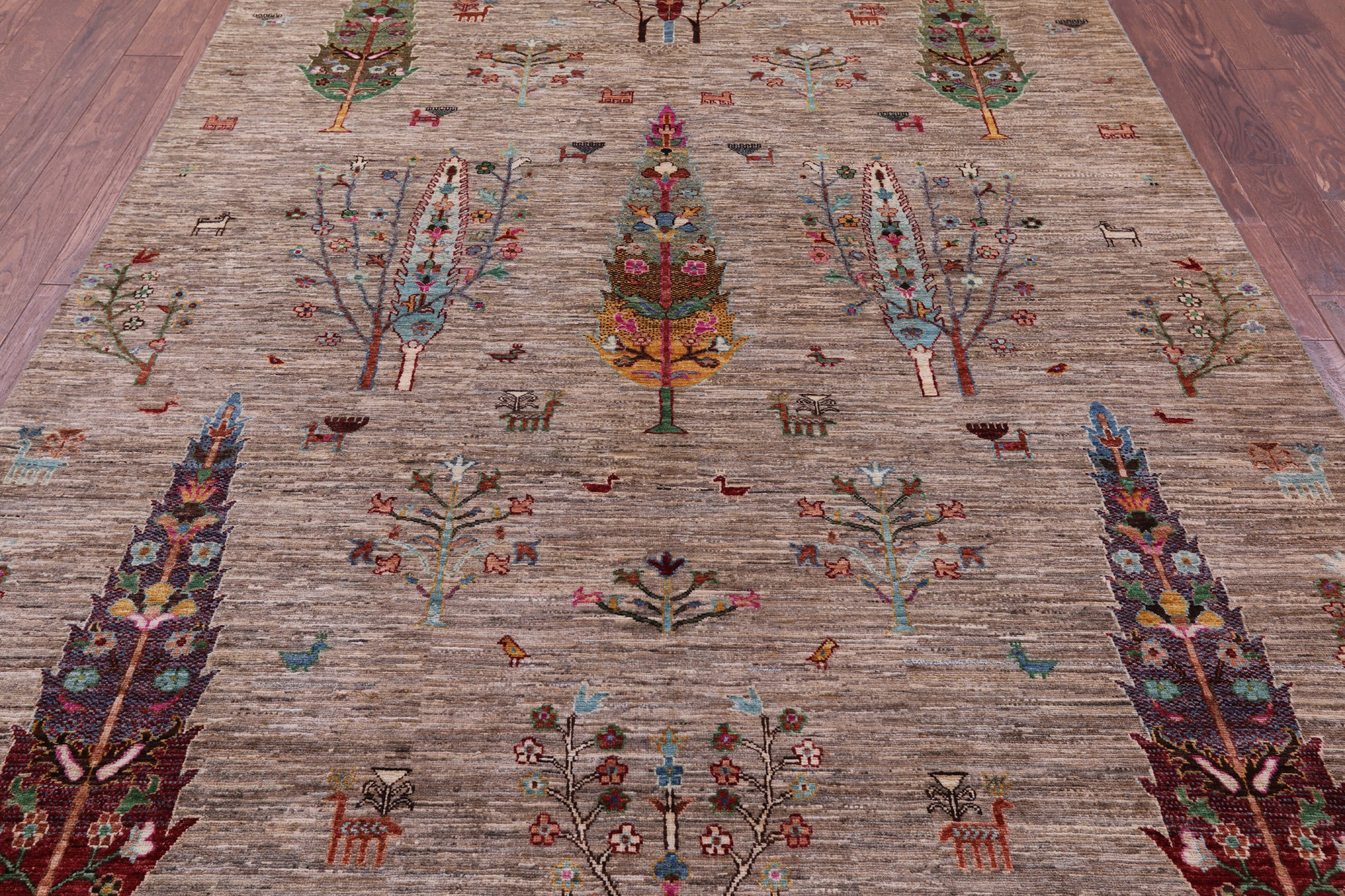 Tribal Persian Gabbeh Hand Knotted Wool Rug - 6' 9" X 9' 10" - Golden Nile