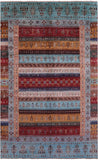 Tribal Persian Gabbeh Hand Knotted Wool Rug - 6' 4" X 9' 11" - Golden Nile
