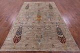 Tribal Persian Gabbeh Hand Knotted Wool Rug - 6' 10" X 10' 0" - Golden Nile