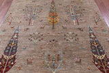 Tribal Persian Gabbeh Hand Knotted Wool Rug - 6' 10" X 10' 0" - Golden Nile