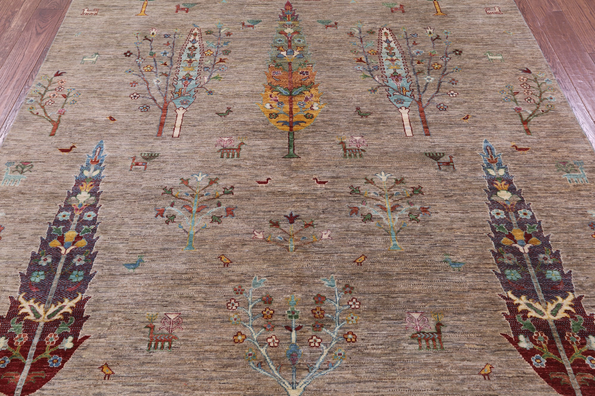 Tribal Persian Gabbeh Hand Knotted Wool Rug - 6' 10" X 10' 0" - Golden Nile