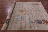 Tribal Persian Gabbeh Hand Knotted Wool Rug - 6' 10" X 10' 0" - Golden Nile