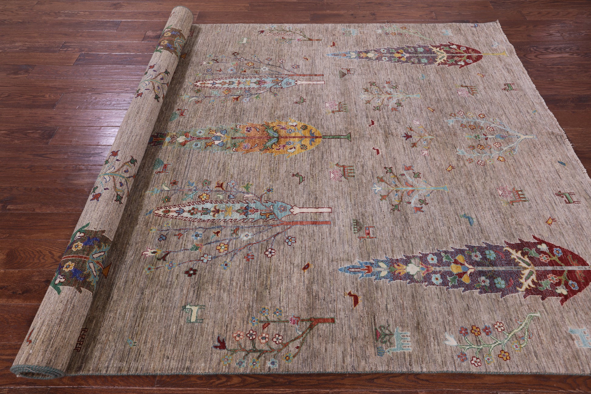 Tribal Persian Gabbeh Hand Knotted Wool Rug - 6' 10" X 10' 0" - Golden Nile