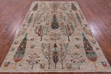 Tribal Persian Gabbeh Hand Knotted Wool Rug - 6' 8" X 9' 7" - Golden Nile