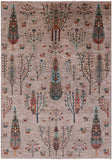Tribal Persian Gabbeh Hand Knotted Wool Rug - 6' 8" X 9' 7" - Golden Nile