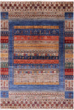 Tribal Persian Gabbeh Hand Knotted Wool Rug - 7' 0" X 9' 11" - Golden Nile