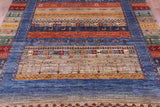 Tribal Persian Gabbeh Hand Knotted Wool Rug - 7' 0" X 9' 11" - Golden Nile