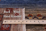 Tribal Persian Gabbeh Hand Knotted Wool Rug - 7' 0" X 9' 11" - Golden Nile