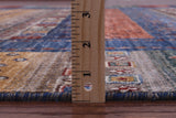 Tribal Persian Gabbeh Hand Knotted Wool Rug - 7' 0" X 9' 11" - Golden Nile