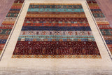 Tribal Persian Gabbeh Hand Knotted Wool Rug - 6' 10" X 9' 11" - Golden Nile
