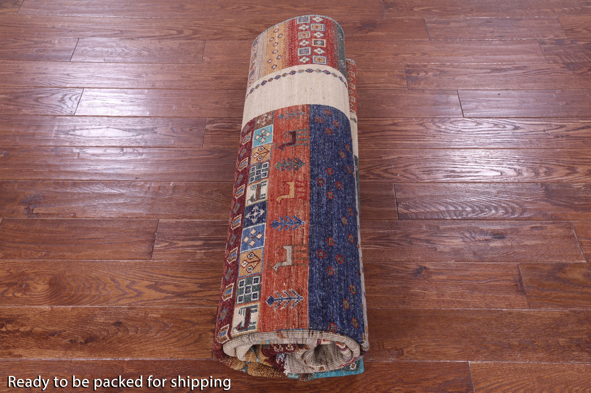 Tribal Persian Gabbeh Hand Knotted Wool Rug - 6' 10" X 9' 11" - Golden Nile