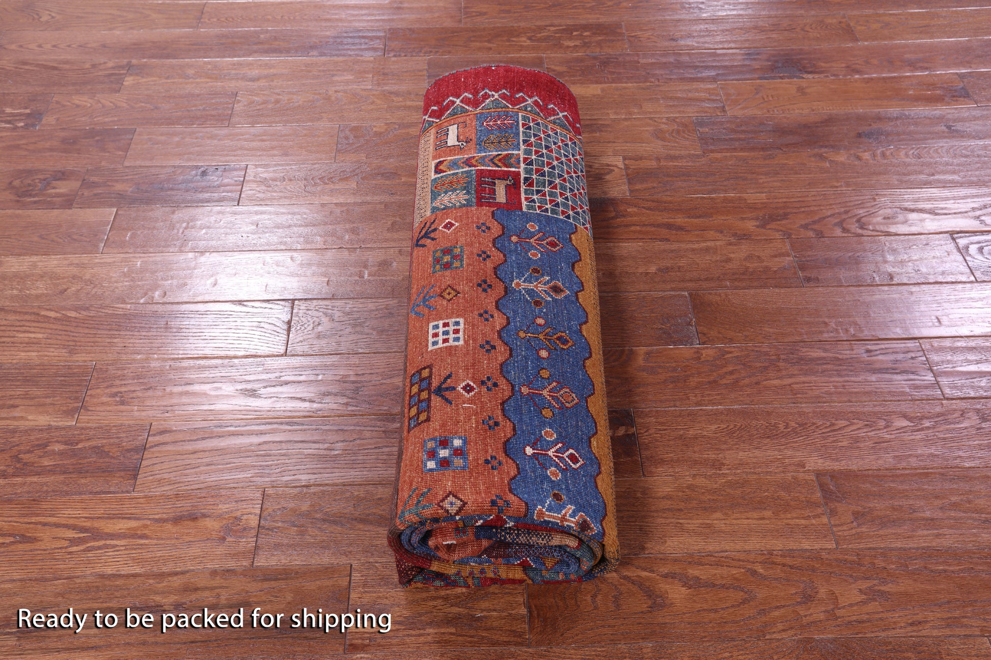 Tribal Persian Gabbeh Hand Knotted Wool Rug - 6' 7" X 9' 10" - Golden Nile