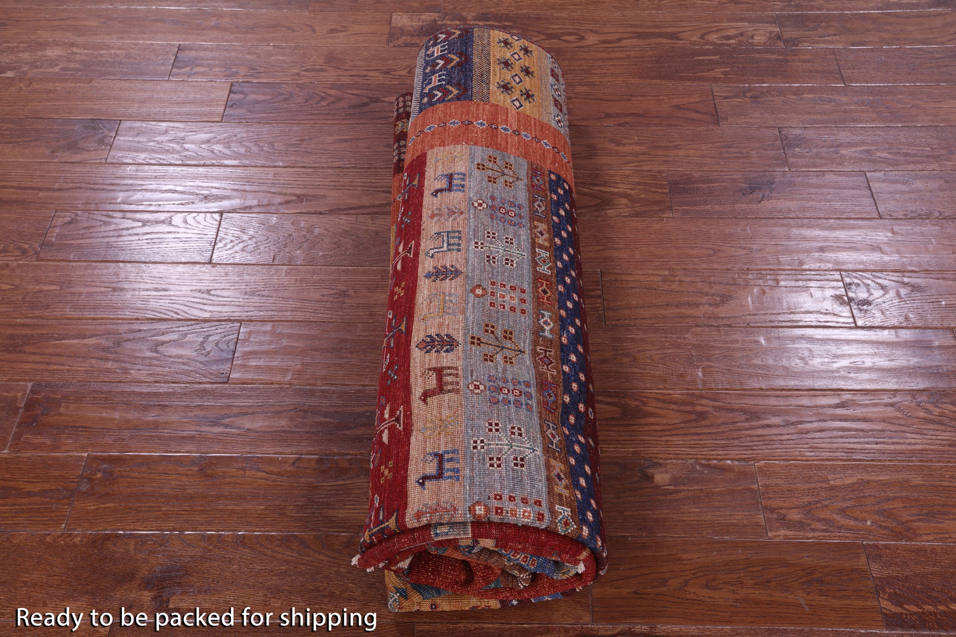 Tribal Persian Gabbeh Handmade Wool Rug - 6' 11" X 9' 11" - Golden Nile