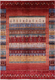Tribal Persian Gabbeh Handmade Wool Rug - 6' 11" X 9' 11" - Golden Nile