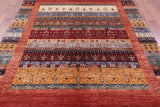 Tribal Persian Gabbeh Handmade Wool Rug - 6' 11" X 9' 11" - Golden Nile