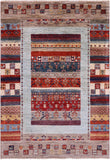 Tribal Persian Gabbeh Hand Knotted Wool Rug - 4' 0" X 5' 9" - Golden Nile
