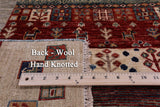 Tribal Persian Gabbeh Hand Knotted Wool Rug - 4' 0" X 5' 10" - Golden Nile