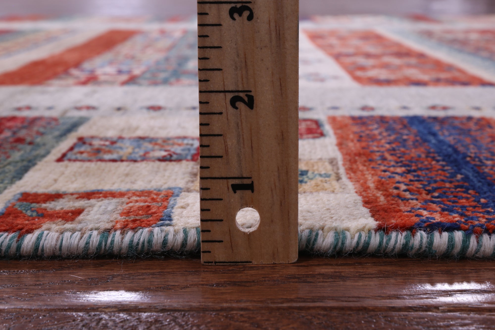 Tribal Persian Gabbeh Hand Knotted Wool Rug - 4' 0" X 5' 10" - Golden Nile