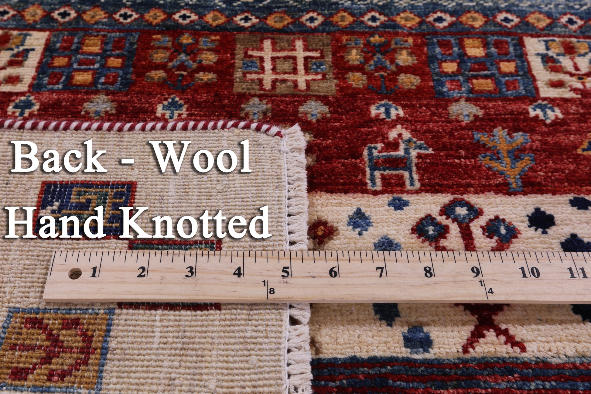 Tribal Persian Gabbeh Hand Knotted Wool Rug - 3' 4" X 4' 10" - Golden Nile