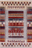 Tribal Persian Gabbeh Hand Knotted Wool Rug - 3' 4" X 4' 10" - Golden Nile