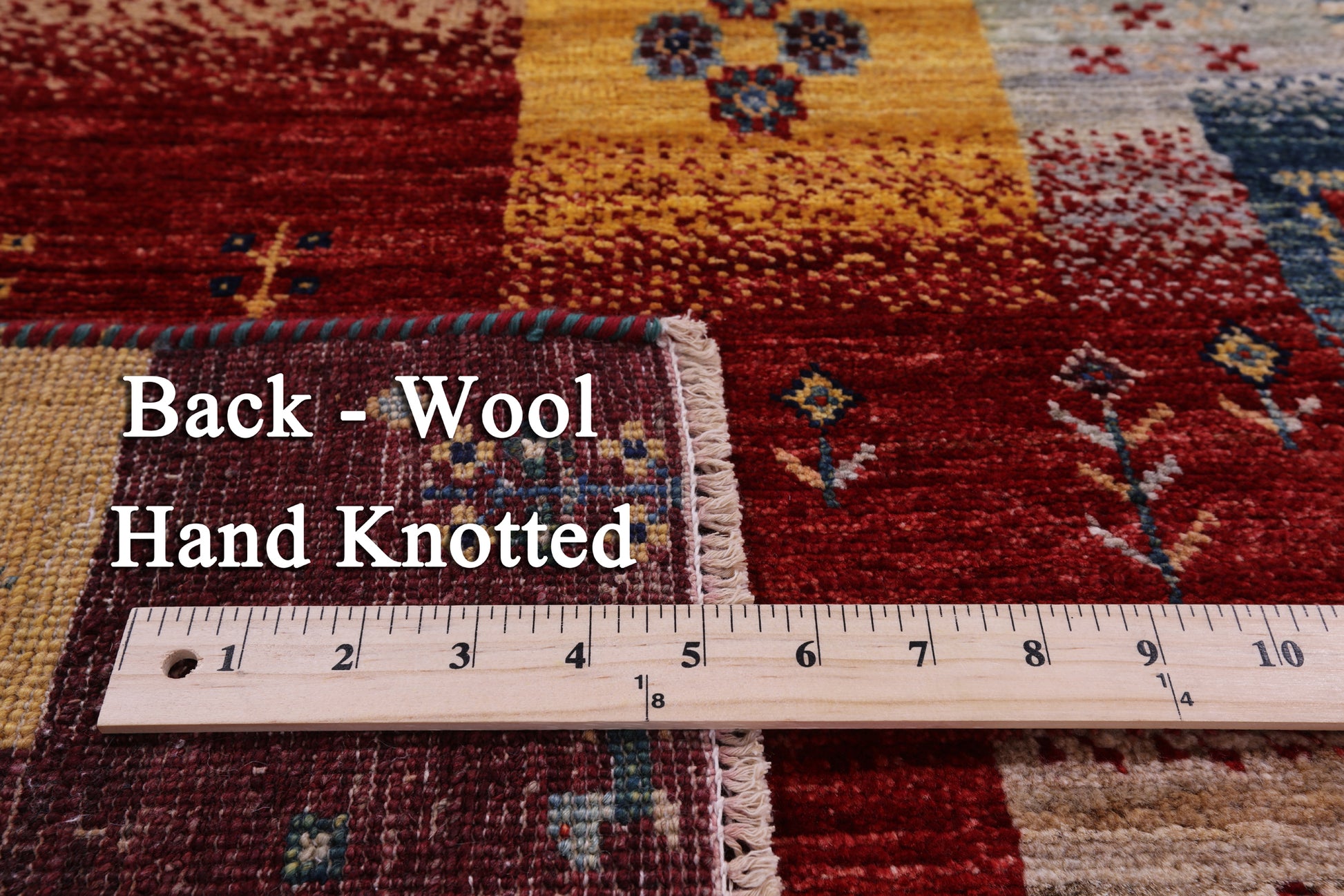 Tribal Persian Gabbeh Hand Knotted Wool Rug - 2' 9" X 3' 11" - Golden Nile