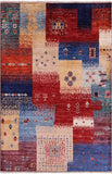 Tribal Persian Gabbeh Hand Knotted Wool Rug - 2' 7" X 4' 1" - Golden Nile